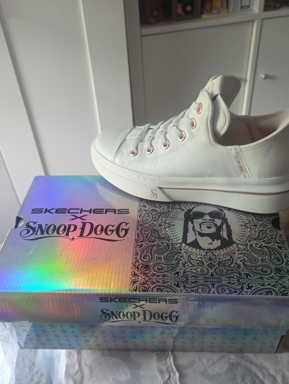 Skechers SnoopDogg Women's White Platform Sneakers